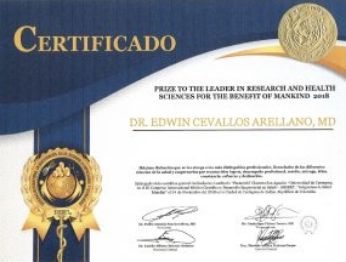 Certificado Dr. Edwin Cevallos A.